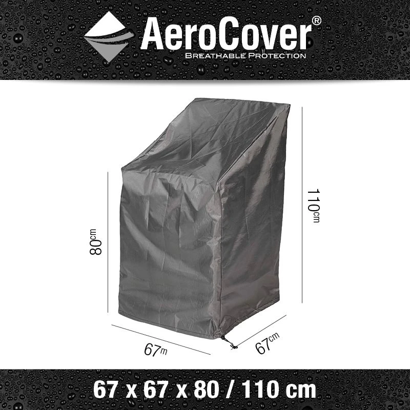 Aerocover Stapelstoelhoes 67x67x80/110 Cm 4 Aerocover Stapelstoelhoes 67x67x80/110 Cm - Afbeelding 2