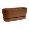 Elho Greenville Terrace Trough 60 Wheels Ginger Brown