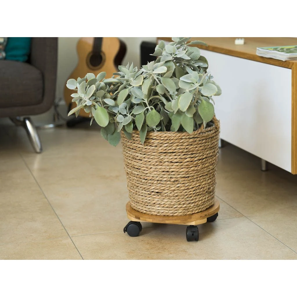 Nature Planttrolley Bamboe 30 Cm Rond 4 Nature Planttrolley Bamboe 30 Cm Rond - Afbeelding 2
