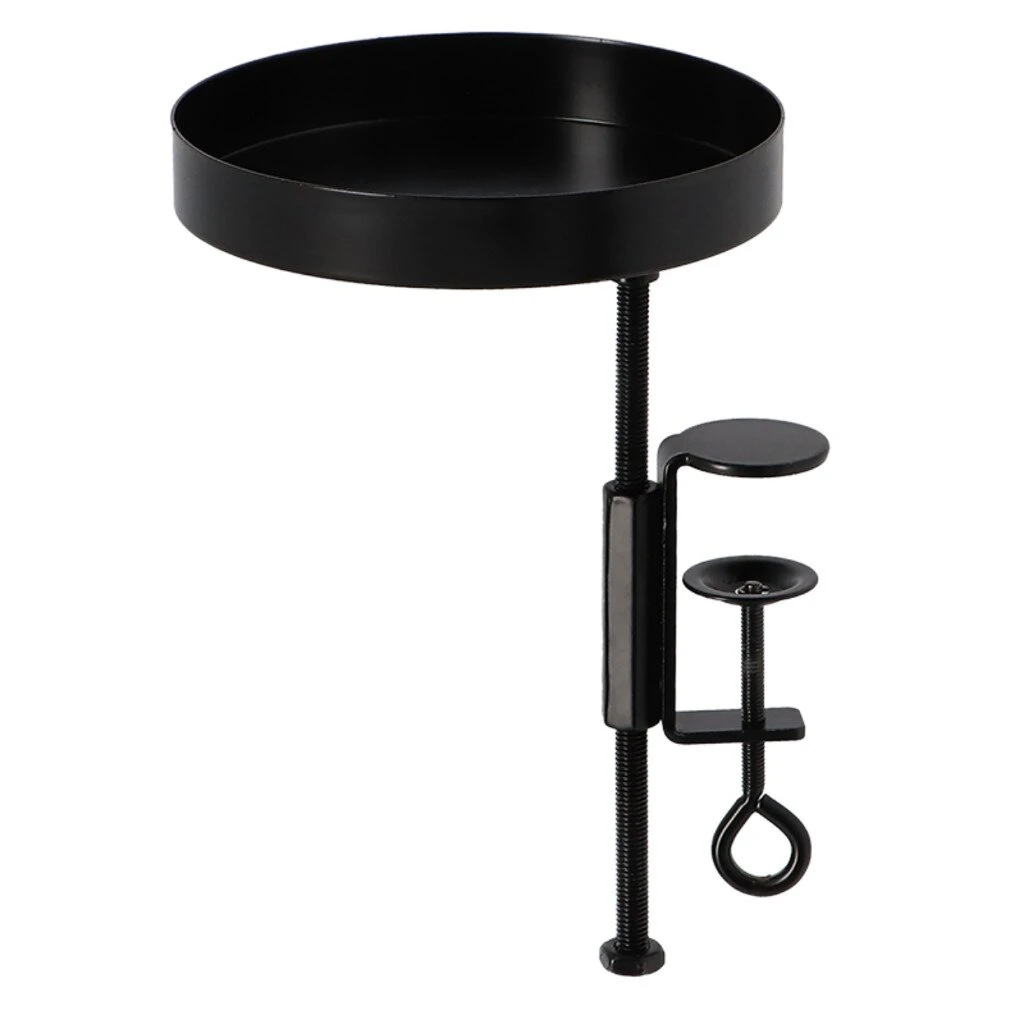 ESSCHERT DESIGN Vensterbankklem Met Plateau Zwart S 3 ESSCHERT DESIGN Vensterbankklem Met Plateau Zwart S